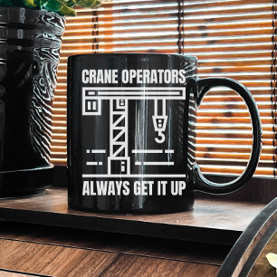 Funny Crane Operator   Spaß der Baustelle Kaffeetasse