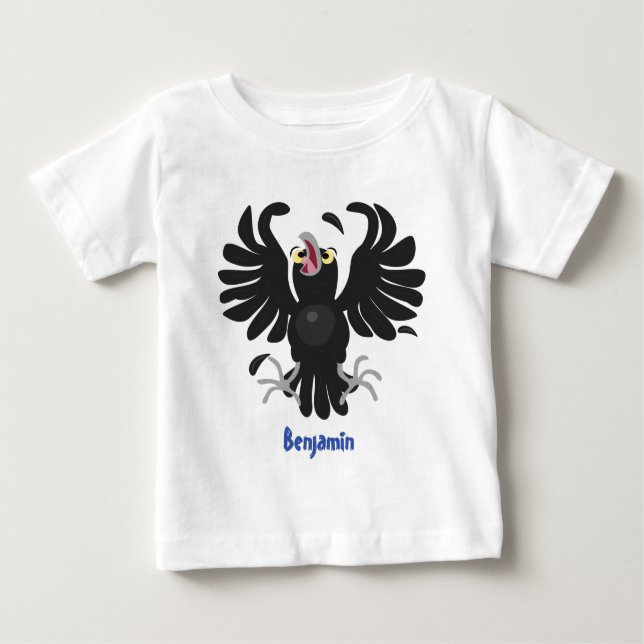 Funny Crave Rabe Cartoon Illustration Baby T-shirt (Vorderseite)