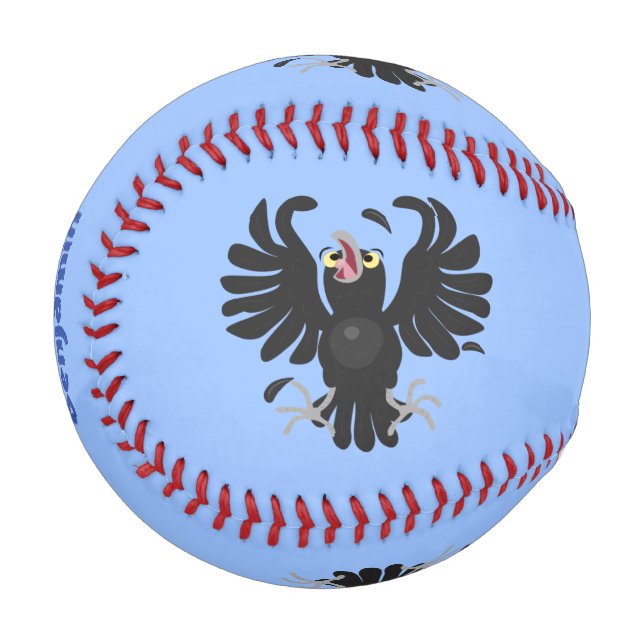 Funny Crave Rabe Cartoon Illustration Baseball (Vorderseite Links)