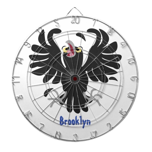 Funny Crave Rabe Cartoon Illustration Dartscheibe (vorne)