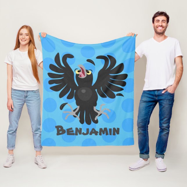 Funny Crave Rabe Cartoon Illustration Fleecedecke (Beispiel)