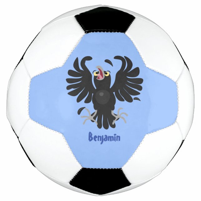 Funny Crave Rabe Cartoon Illustration Fußball (Vorderseite)