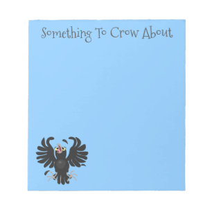 Funny Crave Rabe Cartoon Illustration Notizblock