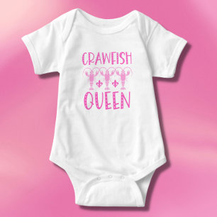 Funny Crawfish Queen - Crawfish Boil Baby Bodysuit Strampler