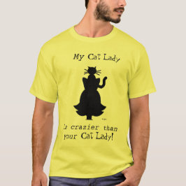 Funny Crazier Crazy Cat Lady Husband oder Boyfrien T-Shirt