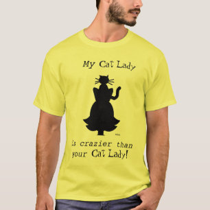 Funny Crazier Crazy Cat Lady Husband oder Boyfrien T-Shirt