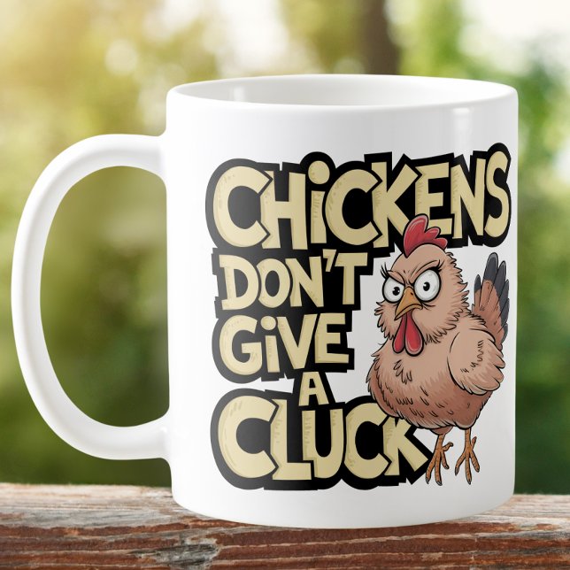 Funny Crazy Chicken Lady Cluck Off Antisocial Farm Kaffeetasse (Von Creator hochgeladen)