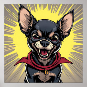 Funny Crazy Chihuahua Poster
