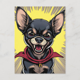 Funny Crazy Chihuahua Postkarte