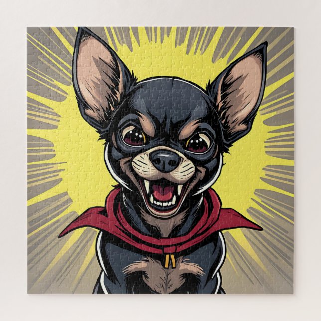 Funny Crazy Chihuahua Puzzle (Vertikal)