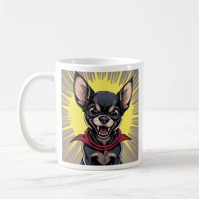 Funny Crazy Chihuahua Zitat Kaffeetasse (Links)