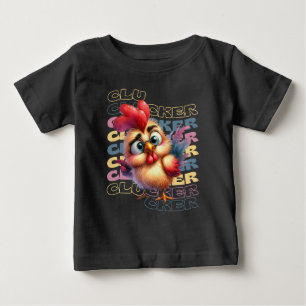 Funny Crazy Clucker Chicken - Cartoon Rooster Baby T-shirt