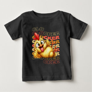 Funny Crazy Clucker Chicken - Cartoon Rooster Baby T-shirt