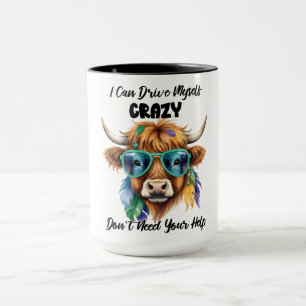 Funny Crazy Cow Tasse