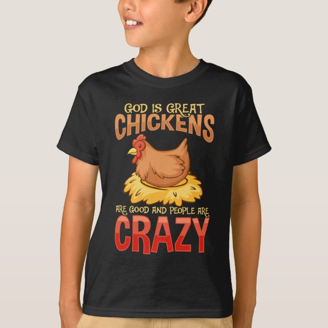 Funny Crazy Hühnchen Lover Geschenk Hen Spaß T-Shirt (Vorderseite)