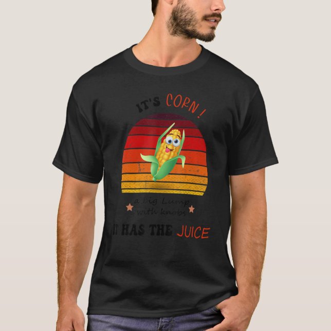 Funny Crazy lacht Mais, größte Klumpen mit Knobs T-Shirt (Vorderseite)
