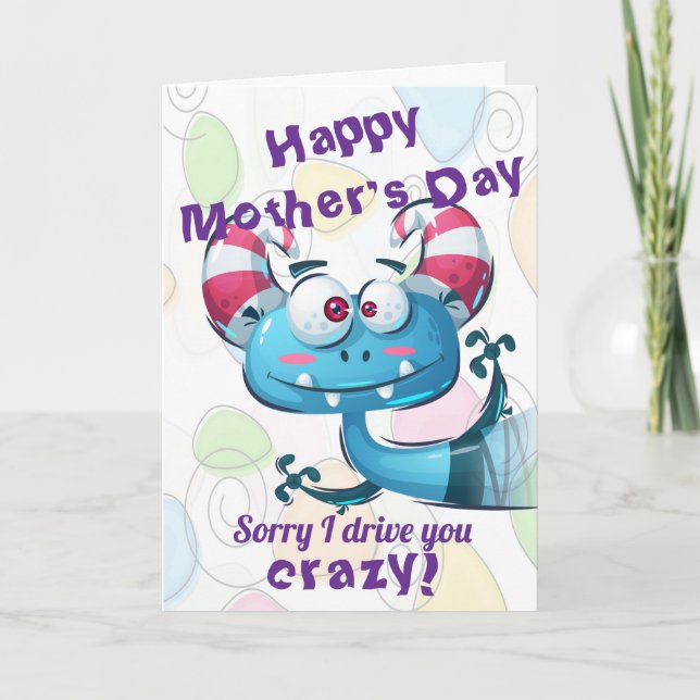 Funny Crazy Mother Day Karte (Vorderseite)