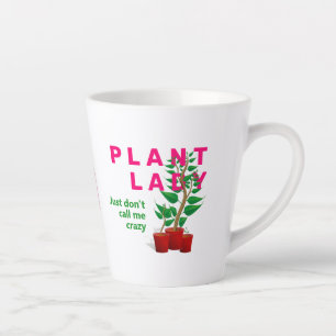 Funny CRAZY PFLANZE LADY Monogram Milchtasse