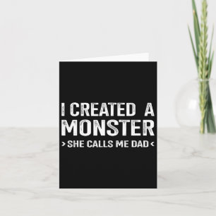 Funny Created Monster nennt mich Vater von Daughte Karte