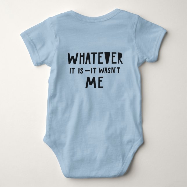 Funny Creative Text 'It was war nicht ich' Blue Bo Baby Strampler (Rückseite)