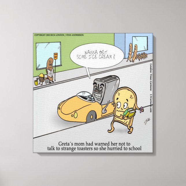 Funny Creepy Toaster Canvas Print Leinwanddruck (Vorderseite)