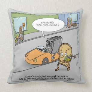 Funny Creepy Toaster Pure Cotton Große ThrowKissen Kissen