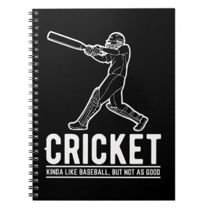Funny Cricket Baseball Sportangebot Notizblock