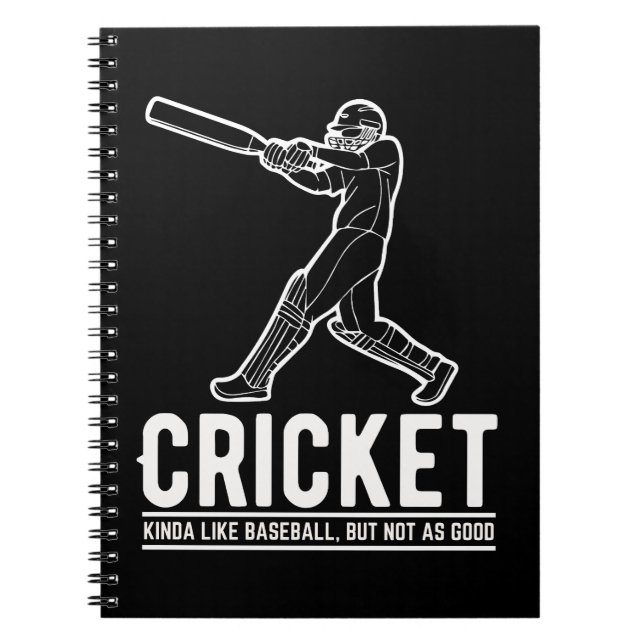 Funny Cricket Baseball Sportangebot Notizblock (Vorderseite)