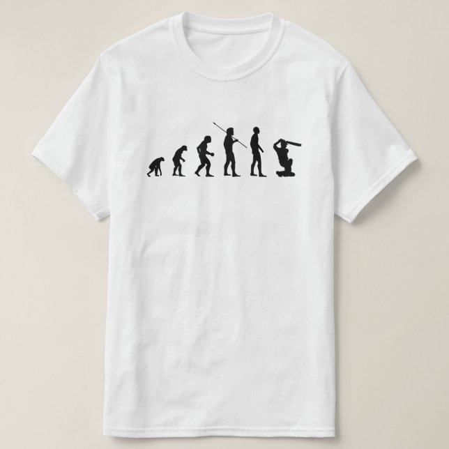 Funny Cricket Batter Evolution Man Sports Bv T-Shirt (Design vorne)