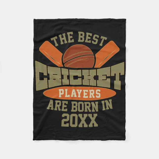 Funny Cricket Birthday Birth Day Name T Shirt  Fleecedecke (Vorderseite)
