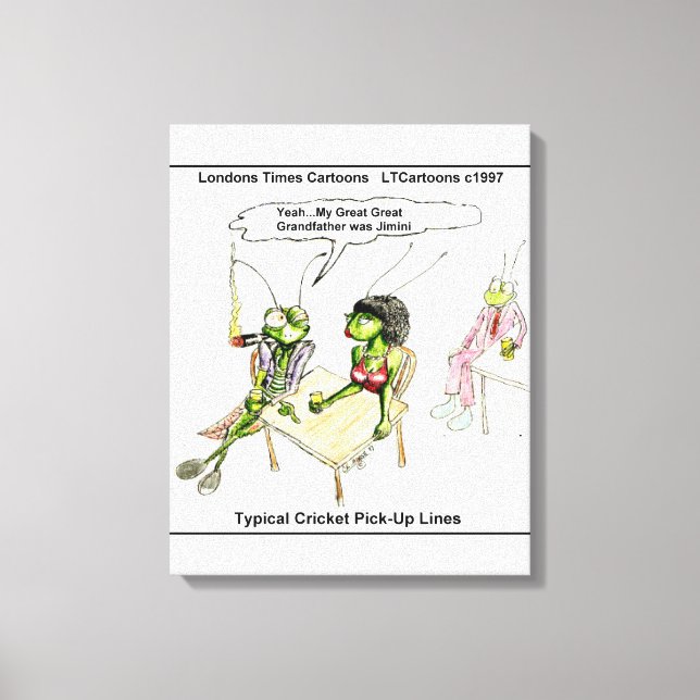 Funny Cricket Pick Up Lines Canvas Print Leinwanddruck (Vorderseite)