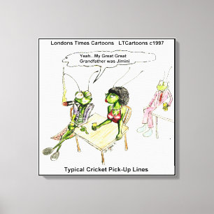 Funny Cricket Pick Up Lines Canvas Print Leinwanddruck