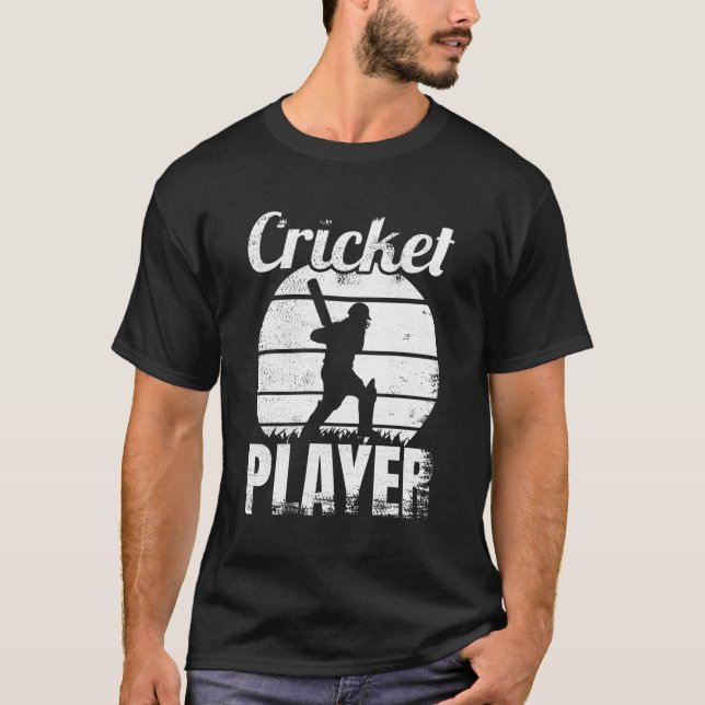 Funny Cricket Player Cricketer Gentleman's Game T-Shirt (Vorderseite)