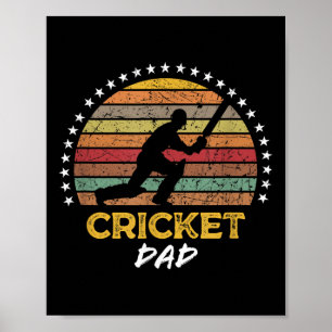 Funny Cricket Vater Player Fan Coach Quote Grafik Poster