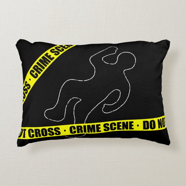 Funny Crime Scene Dekokissen (Vorderseite)