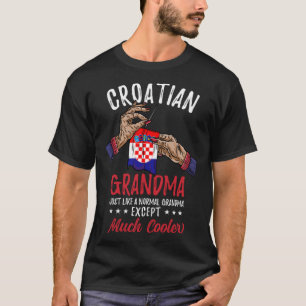 Funny Croatia Flaggen Muttertag Kroatisch Oma Pu T-Shirt