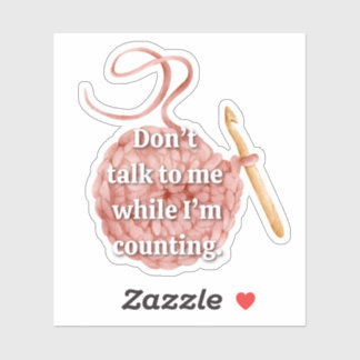 Funny Crochet Aufkleber