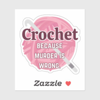 Funny Crochet Aufkleber