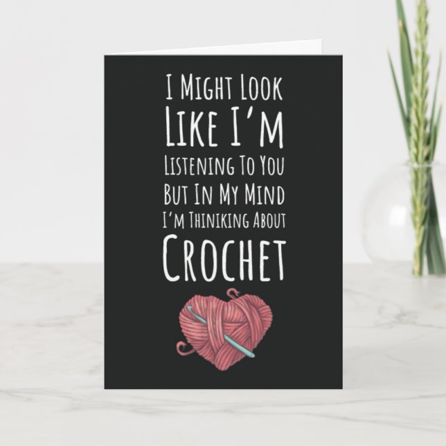 Funny Crochet Card Crocheton Crocheter Yarn Karte (Vorderseite)