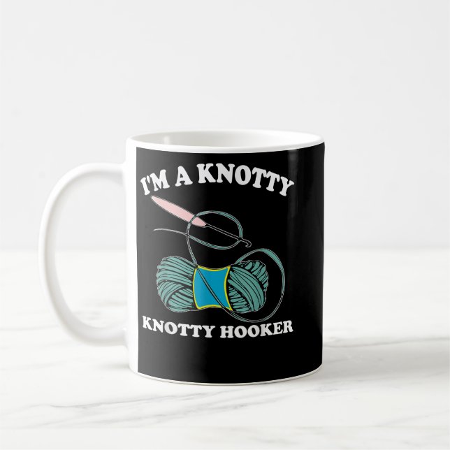 Funny Crochet Geschenk für Crocheter Coole Quiltkr Kaffeetasse (Links)
