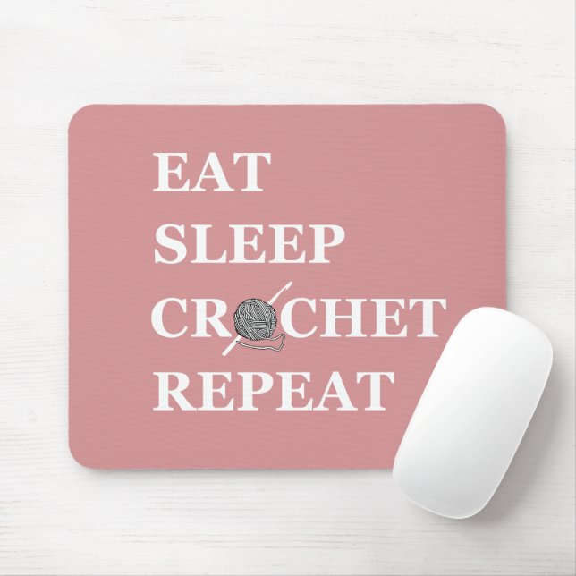 Funny Crochet Offerte Strickgeschenk aus Sprichwor Mousepad (Mit Mouse)