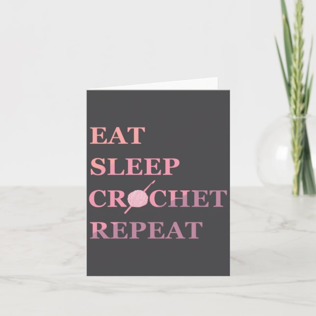 Funny Crochet Quote  Karte (Vorderseite)