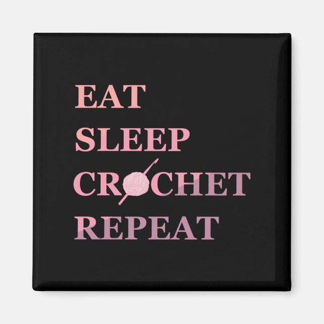 Funny Crochet Quote  Magnet (Vorne)