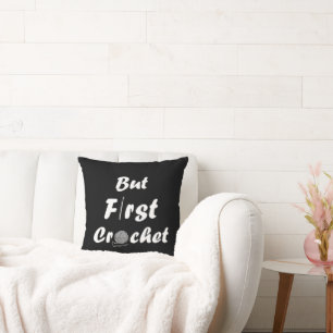 Funny Crochet Sprichwort Strickquote Kissen