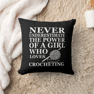 Funny Crochet Zitat Crochetter Geschenk Kissen