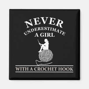 Funny Crochet Zitat Crochetter Geschenk Magnet