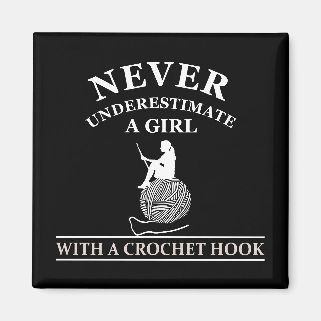 Funny Crochet Zitat Crochetter Geschenk Magnet (Vorne)