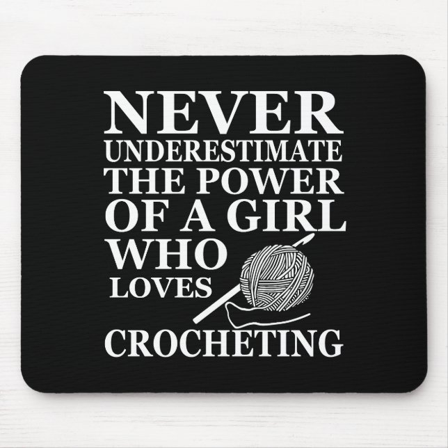 Funny Crochet Zitat Crochetter Geschenk Mousepad (Vorne)