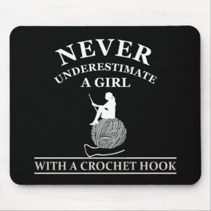 Funny Crochet Zitat Crochetter Geschenk Mousepad