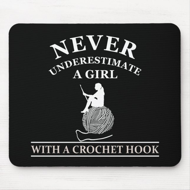 Funny Crochet Zitat Crochetter Geschenk Mousepad (Vorne)